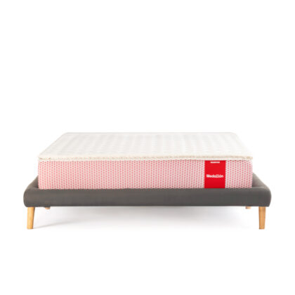 Combo Colchón Medallón + Base Cama Element Doble Gris Oscuro