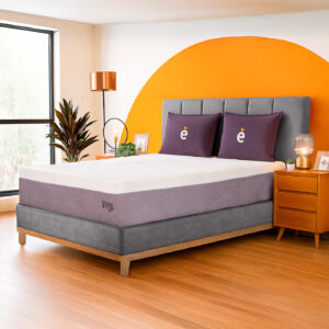 Combo Colchón Royal Balanzze + Base Cama Royal King Gris Oscuro