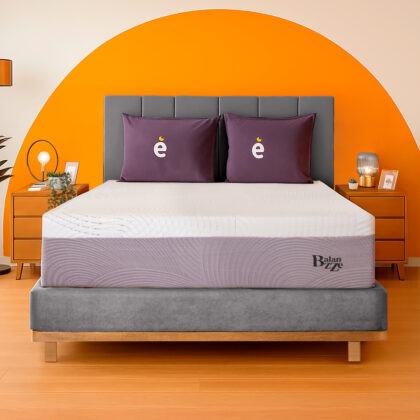 Combo Colchón Royal Balanzze + Base Cama + Cebecero Royal King Gris Oscuro